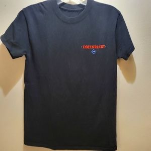 Incendiary hXc Hardcore Punk Skeleton Unclenched Fist Concert Tee